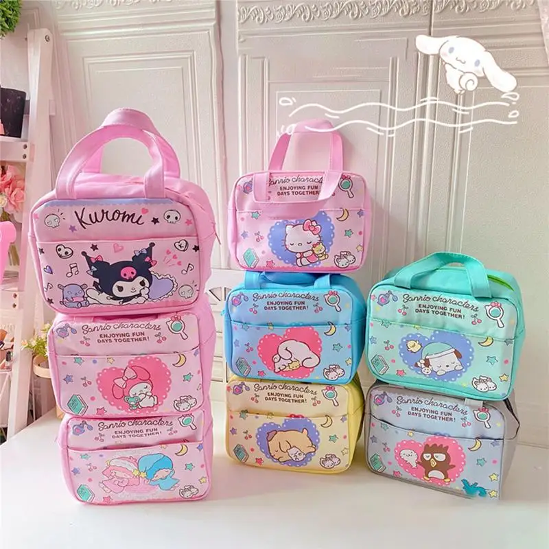 Sanrio Hello Kitty Portable Lunch Bag Kuromi Cinnamoroll My Melody School Bento - £12.24 GBP