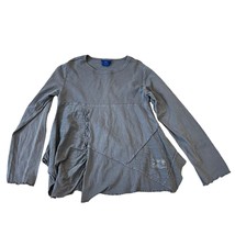 Naartjie Kids Girls Vintage Gray Long Sleeve Cotton Blouse Shirt 10 - £11.28 GBP