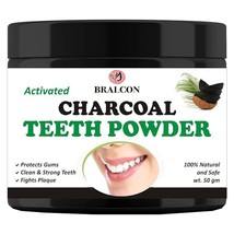 Charcoal Teeth Whitening Powder-50g,Natural Herbal ingredients &amp; Chemical Free - £9.26 GBP