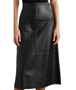 Skirt Leather Long Size Maxi Women&#39;s Lambskin Nwt Vintage Women Lined Bl... - $163.41 CAD+