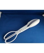 White Salad Tongs - Spoon &amp; Fork - 12&quot; Long - Plastic (used) - $5.39 CAD