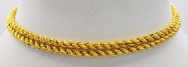 Amazing 22K Yellow Gold Handmade 22 Inches Gorgeous Unisex 3 Mm Chain Necklace - £1,438.84 GBP