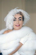 Joan Crawford, Stunning later pose in fur coat 4x6 photo - $4.75