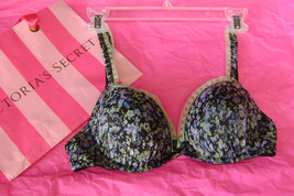 Nwot Victoria&#39;s Secret Lined Plunge Floral Bra 34C - £23.52 GBP