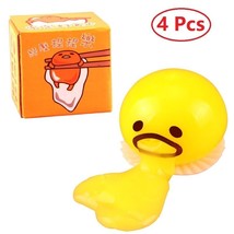 4Pcs Round Puking Ball Sucking And Vomiting Lazy Egg Yolk Stress Tricky ... - £15.27 GBP