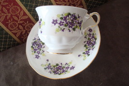 Queen Ann, England,Violets Pattern, cup and saucer, ORIGINAL [94] - £43.42 GBP