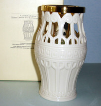 Lenox Illuminations Pierced Vase Votive Suspended Tealight Candle Holder New - $28.61