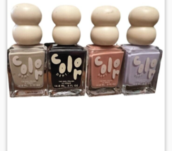 bundle of 4  COLOR DEPT NAIL POLISH canvas , aubrgine, under pink &amp; wist... - $35.75