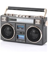 Antpo Retro Vintage Radio Bluetooth Speakers Vintage Decor Small Wireless - $71.04 CAD