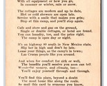 Mulberry Camp Poem Cherokee Alabama AL 1931 DB Postcard Z1 - £14.23 GBP