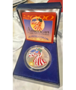 2000 Painted Walking Liberty Eagle One Dollar Coin 1 Oz Silver - $1,809.27 MXN