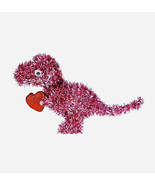 VALENTINE&#39;S Day TABLE TOP 3D TINSEL 8 Inches Tall-Dinosaur Holding Heart - €12,99 EUR