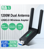 THE FASTEST Dual Band WiFi Adapter, 150 Mb/sec, 1200 Mbps, 802.11ac/a/bg... - $29.38 CAD
