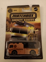 Matchbox 2023 County Rescue Series 5/6 Dark Yellow Flame Tamer Fire Truck MOC - $14.99