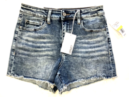 Vervet Shorts Womens Medium 27x3 Blue Denim Jean Distressed Rebecca Raw ... - £19.37 GBP