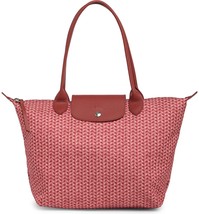 Longchamp Le Pliage Microknit Medium Nylon Tote Shoulder Bag ~NIP~ Antique Pink - £138.48 GBP