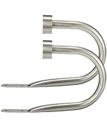 Satin Nickel Quality Metal Decorative Curtain Holdbacks Or Wall Hooks - £14.23 GBP