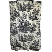 2 Custom Waverly Charmed Life Curtain Panels 82 X 51 Toile Black Ivory STAINED - £50.48 GBP