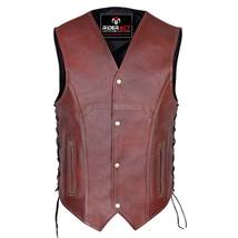 RIDERACT® RIDERACT Mens Motorcycle Vintage Vest Biker Jacket Over Vest H... - £76.51 GBP+