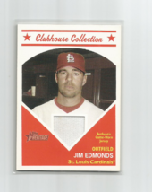 Jim Edmonds (St. Louis) 2008 Topps Heritage Clubhouse Collection Relic #CC-JE - £7.43 GBP