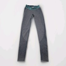 Gymshark Seamless Leggings Teal Waistband Dark Gray Marl Sz XS - $38.99