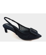 Anne Klein Iflex Ilanna Black Embellished Pointed Toe Slingback Dress Pump - $79.00