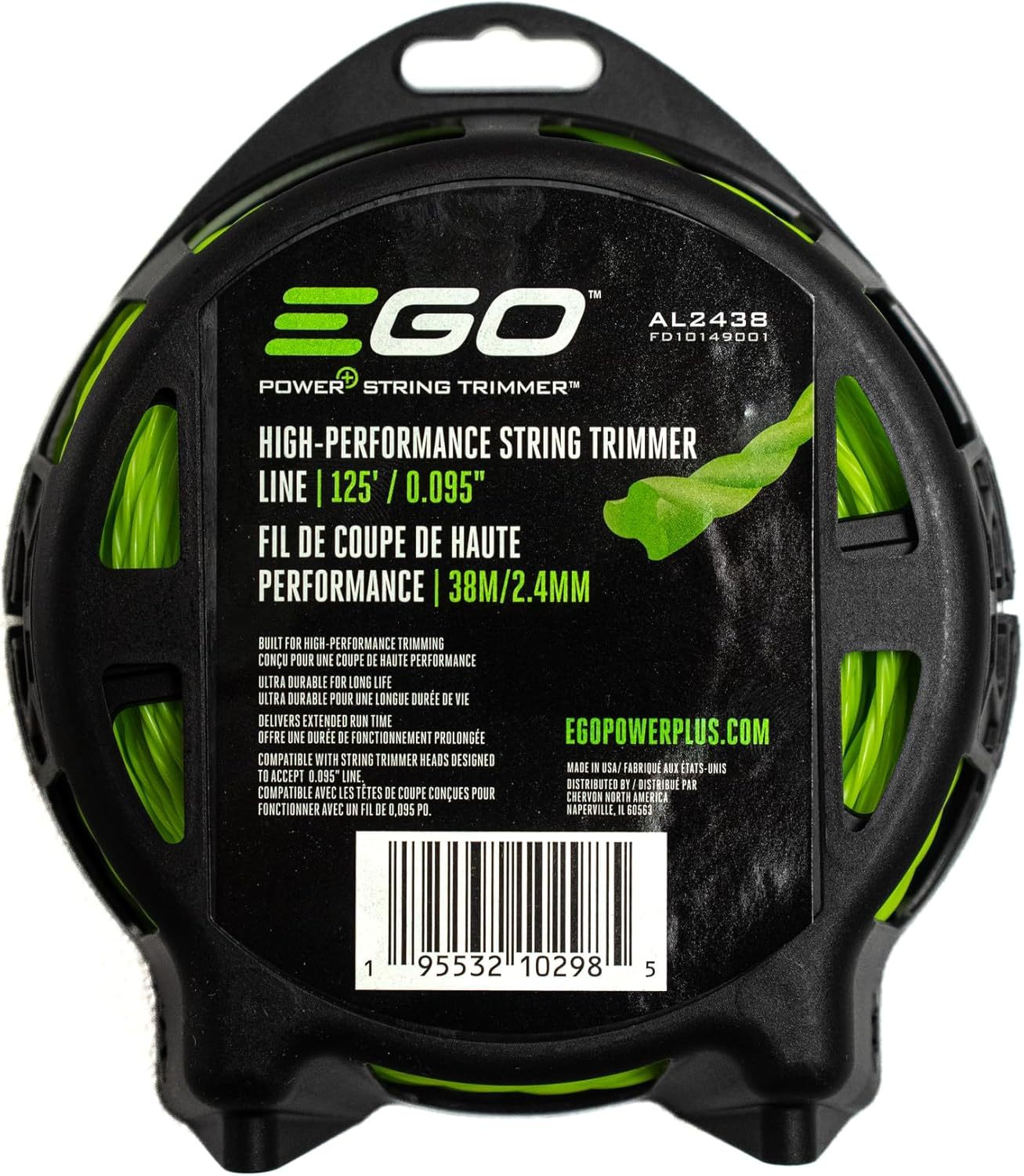 Ego Power+ Al2438 125’ X 0.095” High-Performance String Trimmer Line Com... - $34.93