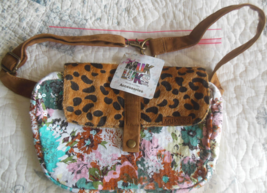 MUKLUKS Multi-Clear Floral Print, Sequin &amp; Brown Animal Print Handbag - $19.79