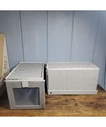 Tall cloth Shoe Storage Box, Stackable Shoe Box Containers with fold dow... - $322.33 MXN