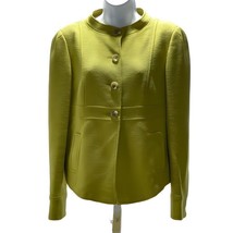 WORTH Jacket Green Wool Crepe Tailored Blazer Women&#39;s 8 - £14.32 GBP