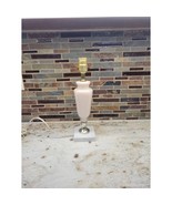 Vintage Vanity Lamp , Pale Pink, Marble Base, Boudoir Light - $38.00