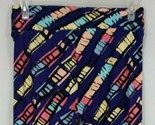 New LuLaRoe Tall &amp; Curvy Leggings Purple With Colorful Film Strip Design - $15.83