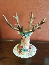 Fitz and Floyd Christmas Deer with Antlers &amp; Bow, Centerpiece Bowl Vintage, EUC - £245.26 GBP