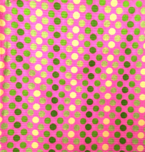 New 40&quot;x 42&quot; Green Yellow Dark Pink Textured Polyester Material Jo-Ann Fabrics - £7.40 GBP