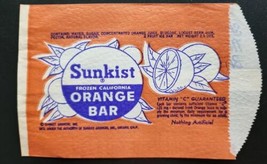 Vintage Sunkist  Orange Juice Bar Wrapper Ice Cream Truck Collectible PB41 - £10.38 GBP