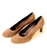 VANELI Filler Womens Brown Tan Suede Leather High Heel Pump Shoe Shoes 6.5N - £19.74 GBP