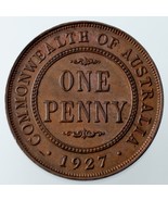 1927-M Australia Penny Marrone Colore, Au Condizioni Km #23 - $2,672.46 MXN
