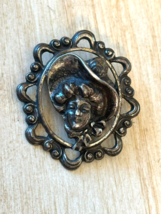 Vintage Victorian Revival Lady Woman Cameo Brooch Pin - £35.39 GBP
