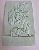 Yum Kaax Clay Maya Maize God Plaque 7&quot;×4.5&quot; - $20.38