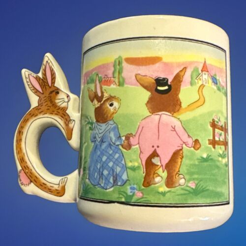 EASTER BUNNY  Mr &amp; Mrs Bunny Rabbit  Coffee Cup Mug  - $9.50