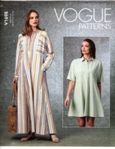 Vogue V1698 Misses 8 to 16 Very Loose Fitting Dress Uncut Sewing Pattern - $23.20