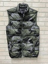 Swiss Tech Men&#39;s Green Puffer Vest Jacket Full Zip Camouflage S/CH 34/36 - £17.45 GBP