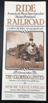 Cumbres &amp; Toltec Scenic Railroad the C&amp;TSRR Brochure Pamphlet Colorado L... - $13.99