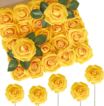 Artificial Flowers, 50Pcs Fake Flowers Roses Perfect for DIY Wedding Bouquets Ce - $29.57