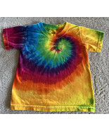 Hanes Boys Girls Unisex Rainbow Spiral Tie Dye Short Sleeve Shirt 2T - $12.64 CAD