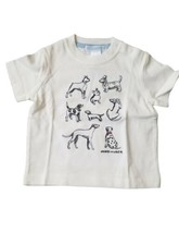 Janie &amp; Jack Best In Snow Boy White Top Dog pet Embroidery lab,boxer, dasher new - £14.08 GBP+