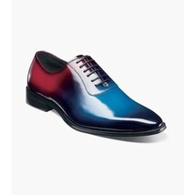 Stacy Adams Shaffer Plain Toe Oxford Shoes Calf Leather Navy Multi 25763-492 image 14