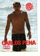 An item in the Entertainment Memorabilia category: Carlose Pena Big Time Rush teen magazine pinup clipping shirtless Popstar