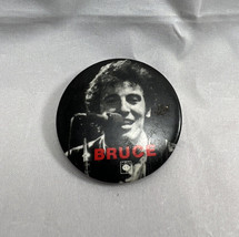 Rare Vintage 1980 Bruce Springsteen Cbs Promo Button Red Variant Pin 1.75&quot; Badge - £14.68 GBP