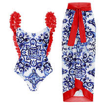 Vintage Women Swimwear One Piece Swimsuit Luxury Bikini Backless Beach D... - £29.77 GBP